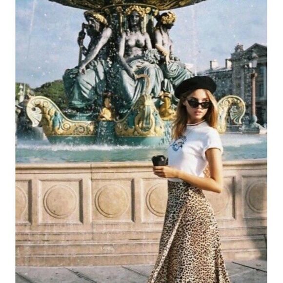 NEW FAITHFULL THE BRAND VALOIS MIDI SKIRT - Picture 2 of 10